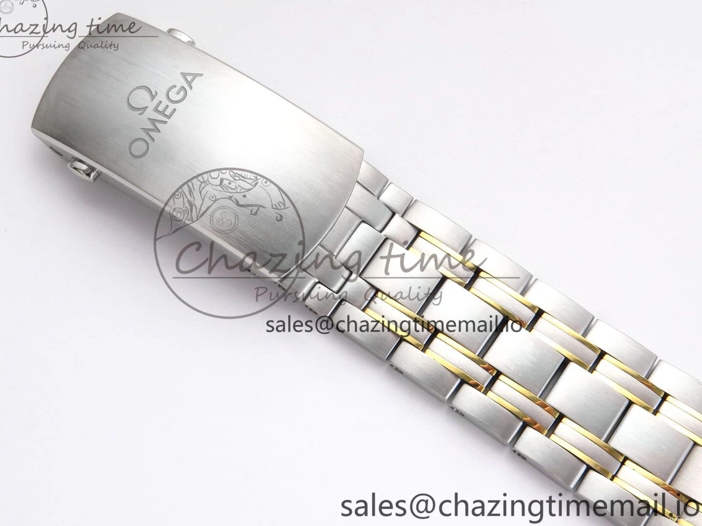 0306 Seamaster 300m Chrono SS YG OMF 1:1 Best Edition Blue Dial on SS YG Bracelet A Seasonal 7691